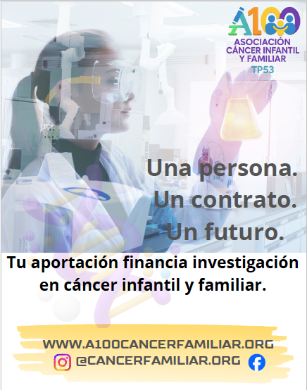Tu aportaci&oacute;n financia investigaci&oacute;n en c&aacute;ncer infantil y familiar.